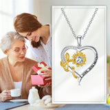 Personalized You are My Sunshine Necklace 10K/14K/18K Gold Sunflower Necklace for Women Heart Infinity Necklace Pendant Jewelry