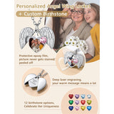 Copper Personalized Bitrthstone Photo Heart Pendant Necklace