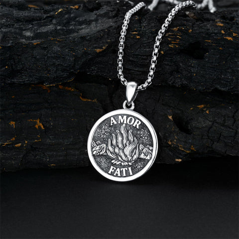 Memento Morit Necklace 925 Sterling Jewerly Death  Necklace for Men