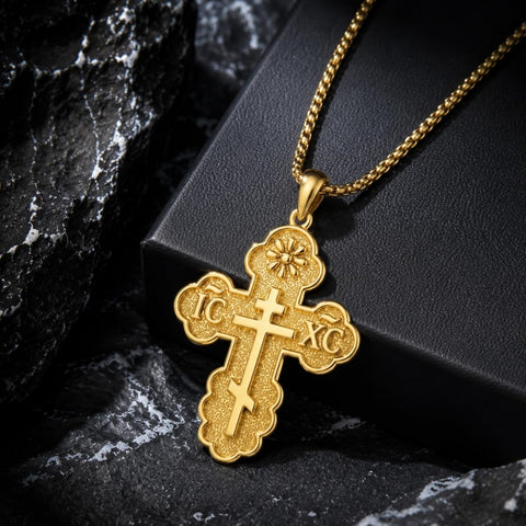 14K Gold Plated Cross Pendant Necklace  Religious Faith Jewelry Gifts for Christmas