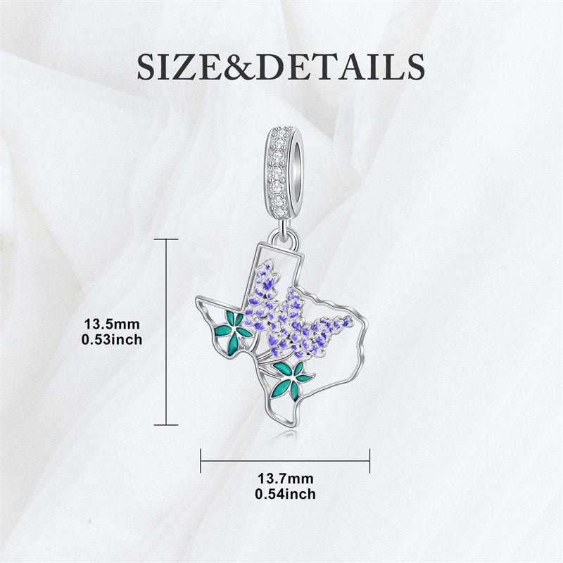 Sterling Silver Coqui Frog Flag Puerto Rico Charm Beads
