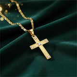 14K Gold Plated Cross Infinity  Pendant Necklace  for Women