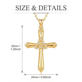 14K Gold Plated Cross Necklace for Women