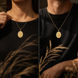 Patron Saint Medal Gold Plated Catholic Pendant Christian Religious Necklace Amulet Jewelry