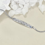 Scottish Thistle Bracelet Sterling Silver Scottish Symbol of Love Abalone Shell Bar Bracelet Jewelry