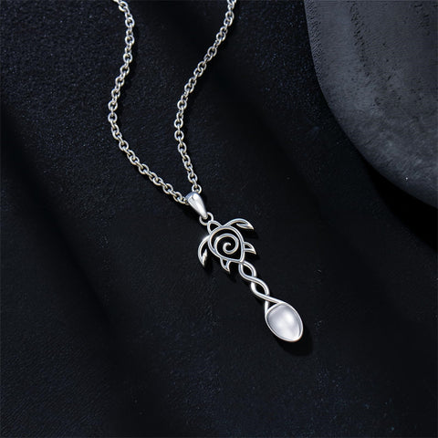 Sterling Silver Horse Turtle Dragon Masks Spoon Pendant Necklace