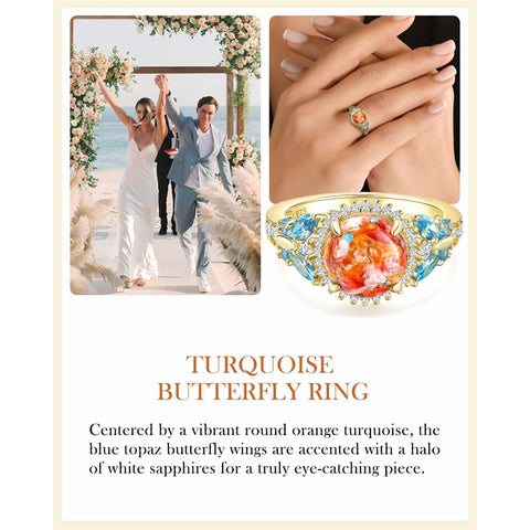 Sterling Silver Cushion Marquise Pear Round Oval Cut Turquoise Engagement Ring for Women