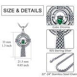 Sterling Silver Wooden Cross Pendant Necklace