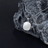 Sterling Silver Oval Personalized Birthstone & Engraved Class Graduation Pendant Necklace