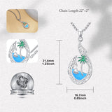 Sterling Silver Hawaiian Beach Fish Hook Pendant Necklace