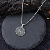 Sterling Silver Viking Raven Bear Odin Wolf Pendant Necklace for Men