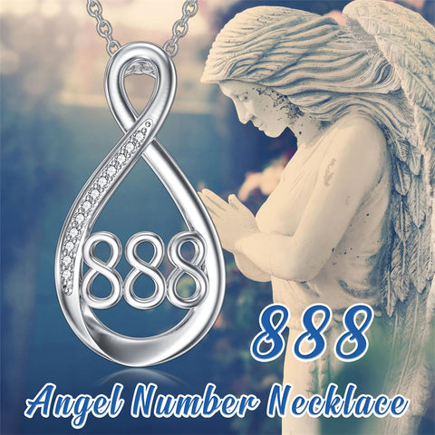 Sterling Silver 111 222 333 444 555 777 888 999 Infinity Angel Number Pendant Necklace