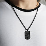 Stainless Steel American Dog Tag Pendant Necklace for Men