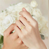 10K 14K 18K Gold Personalized 2 Birthstones Engraved Ring Mother's Day Gift