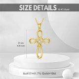 10k Gold Heart/Cross Pendant Necklace for Women Birthstone Necklace Love Necklace Jewelry for Mother's day Birthday Christmas