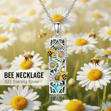 Sterling Silver Abalone Shell Bar Cardinal Bee Butterfly Hummingbird Dragonfly Phoenix Pendant Necklace for Women