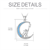 Cat Necklace Sterling Silver Cat Jewelry Cat Gift for Women Girls and Cat Lovers