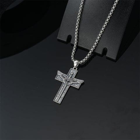 Sterling Silver Cross Christian Pendant Necklace