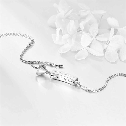 Urn Bracelet for Ashes 925 Sterling Silver Cremation Jewelry for Ashes Keepsake