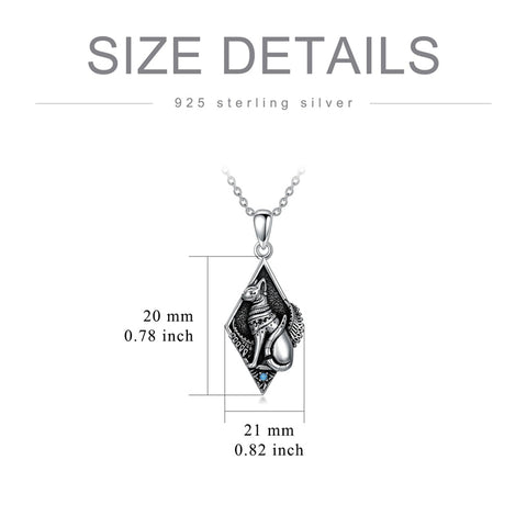 Sterling Silver Egyptian Cat Pendant Necklace