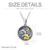 Sterling Silver Raccoon Dolphin Sea Otter Wolf Sloth Mother Daughter Pendant Necklace