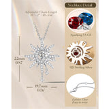 Sterling Silver Birthstone Sun Moon Pendant Necklace for Women