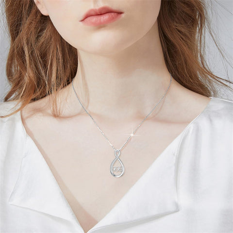 Sterling Silver 111 222 333 444 555 777 888 999 Infinity Angel Number Pendant Necklace