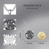 St Michael Necklace 925 Sterling Silver Amulet Pendant with 22+2 Inch Stainless Steel Chain Jewelry for Men & Women