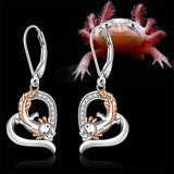 Axolotl Earrings for Women Sterling Silver Leverback Cute Animal Earrings  Lover Mothers Day Christmas Gifts