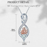 Sterling Silver 12 Month Birthstone Infinity Heart Animal Pendant Necklace Christmas Birthday Jewelry Gift
