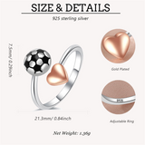 Badminton/Football/BasketballHeart Adjustable Open Ring Statement Creative Sport Style Shape Souvenir Gifts