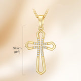 14K Gold Plated Cross Infinity  Pendant Necklace  for Women