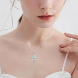 Sterling Silver Abalone Shell Opal Butterfly Dragonfly Tree of Life Pet Paw Cross Urn Necklaces for Ashes