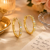 14K Gold Plated Hoop Earrings  Birthday Anniversary Jewelry Gift for Her