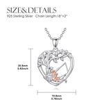 Sterling Silver Tree of Life Father Daughter Sister Pendant Necklace for Women Christmas Gift