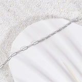 925 Sterling Silver Ankle Bracelet Paperclip Anklets for Women Beach Jewelry