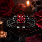 Sterling Silver 10K 14K 18K Gold Personalized Gothic Skull Ring Exquisite Spooky Jewelry for Halloween Lovers