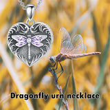 Sterling Silver Heart Rabbit Dog Cat Butterfly Dragonfly Hummingbird Wolf Urn Necklace for Ashes
