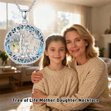 Sterling Silver Tree of Life Necklace Mother Daughter Mother Son Pendant Necklace Gift for Mother's Day Christmas