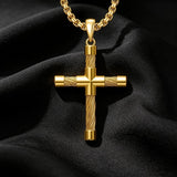 14K Gold Plated Cross Pendant Necklace Christian Jewelry Gifts