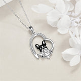 Sterling Silver Corgi Pendant  Animal Necklace