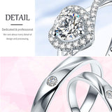 Sterling Silver Cubic Zirconia Endless Love Matching Set Couple Rings