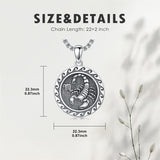 Sterling Silver 12 Zodiac Astrology Horoscope Pendant Necklace
