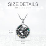 Sterling Silver Amulet Medal Viking Tree of Life Athena Lion Star of David Nefertiti Odin Raphael Pendant Necklace