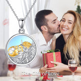 Cow Necklace for Women Moonstone 925 Sterling Silver Cow Pendant Necklace Jewelry Gifts for Girls