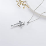 Cross Urn Necklace for Ashes 925 Sterling Silver Birthstone Cremation Necklaces Memorial Keepsake Jewelry for Women