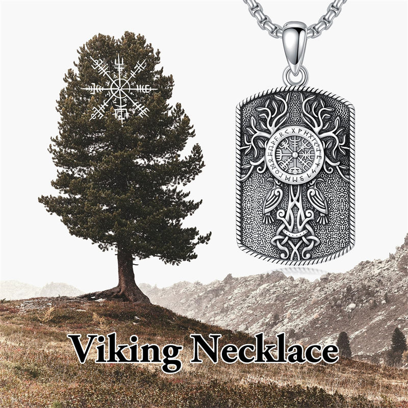 Sterling Silver Amulet Medal Viking Tree of Life Athena Lion Star of David Nefertiti Odin Raphael Pendant Necklace