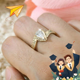 Copper Sterling Silver Personalized Birthstone High School College Class Ring Graduation Memorial Rings Gifts for Her