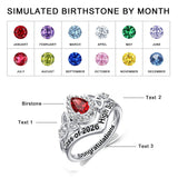Sterling Silver 10K 14K 18K Gold Customizable Class Ring College Graduation Ring