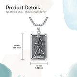 Sterling Silver Tarot Card Hecate Athena Artemis Lilith Medusa Goddess Pendant Necklace